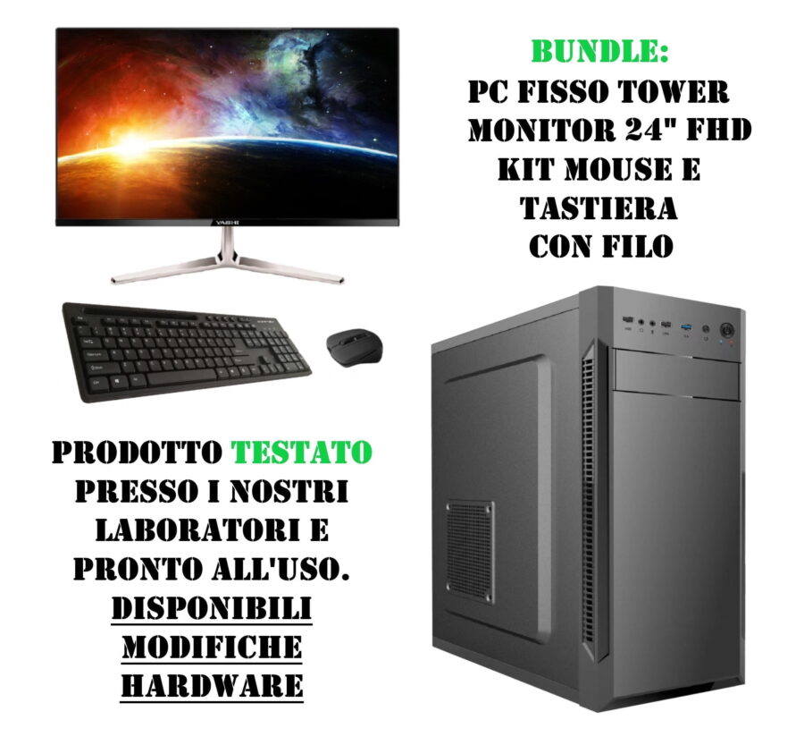 BUNDLE 24 FHD CASE UFFICIO mouse filo-nologo