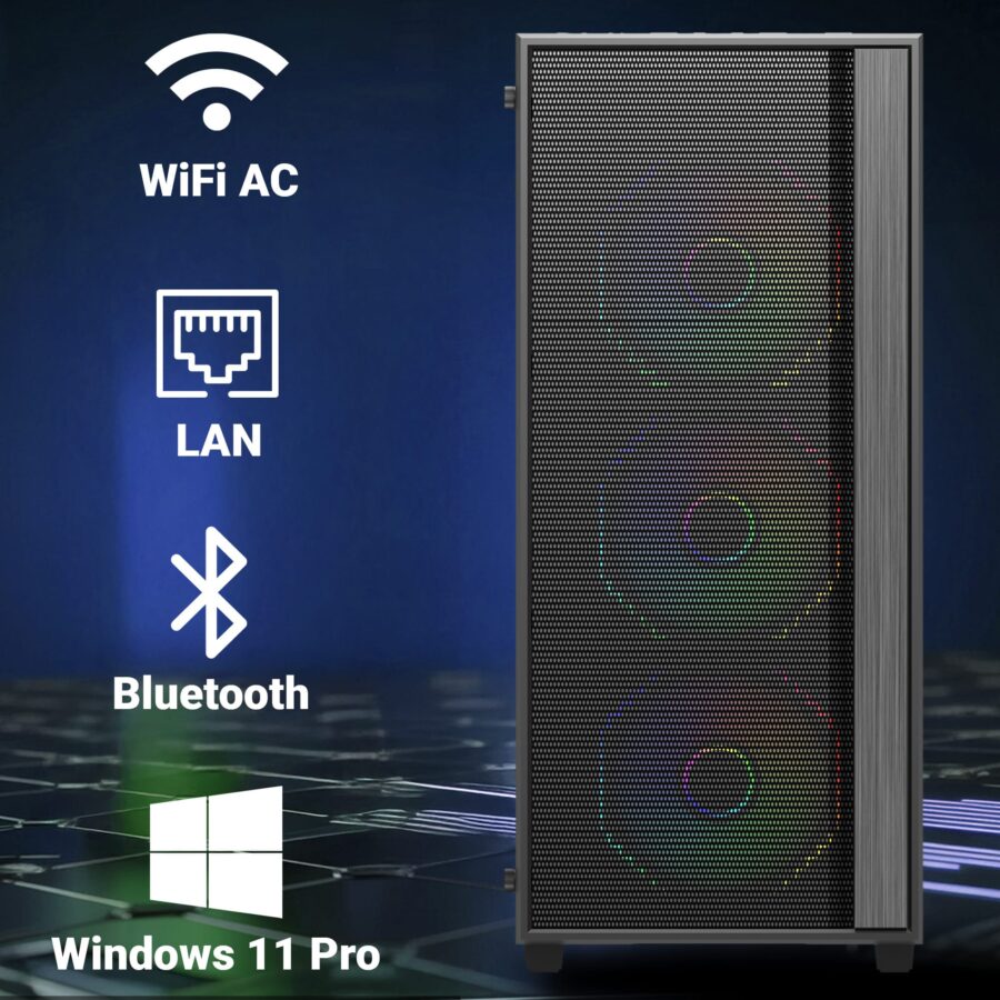 pc fisso gaming amd ryzen 7 5700x ram 32 gb ddr4 ssd m.2 1 tb scheda video nvidia rtx 3050 6 gb wifi interno ac+bt windows 11 pro