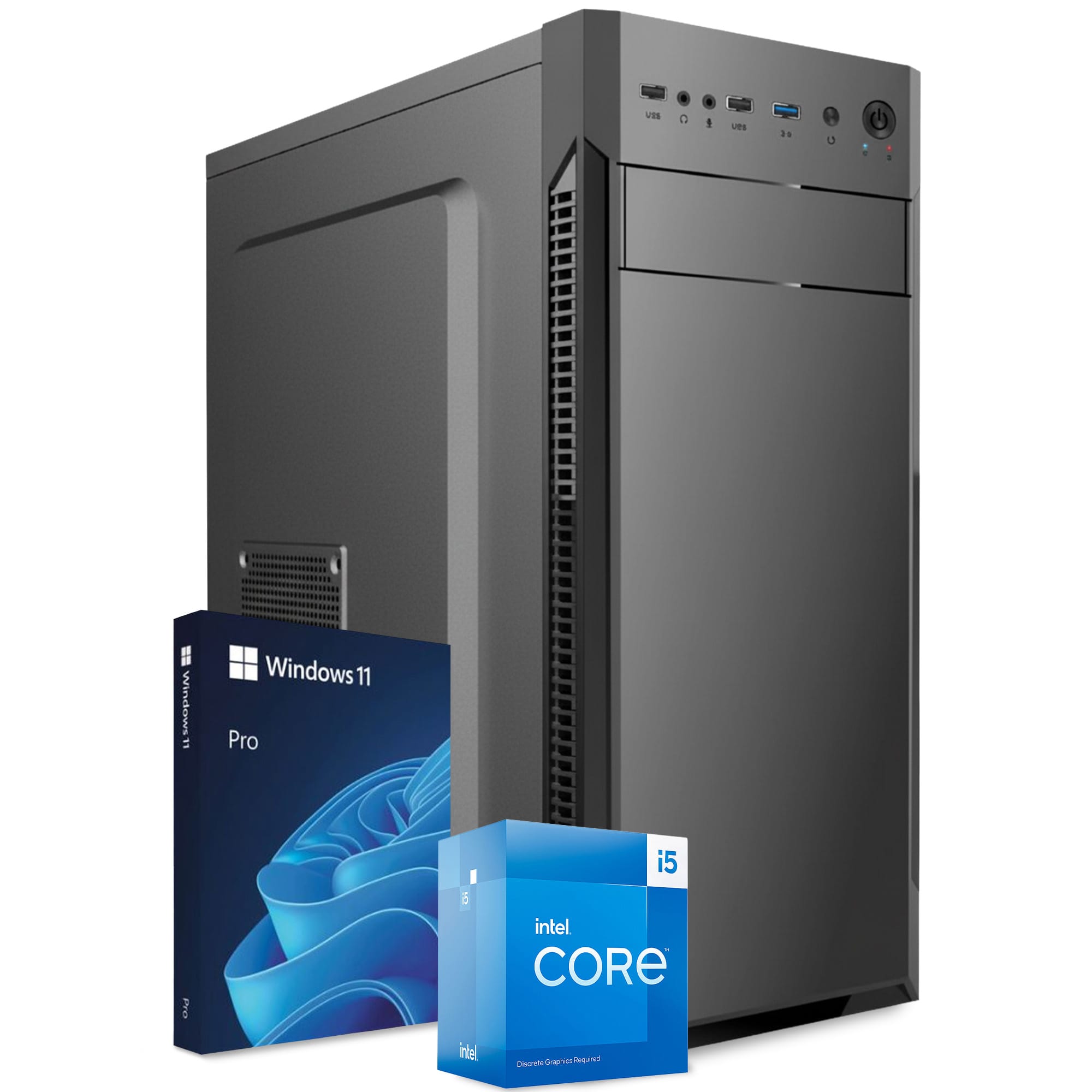 PC FISSO INTEL I5 14400F – RAM 16 GB – SSD M.2 512 GB – NVIDIA QUADRO RTX A400 4 GB GDDR6 – WIFI INTERNO AC+BT- WINDOWS 11 PRO